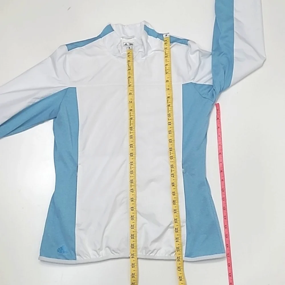 Adidas Climaproof Golf Jacket Full Zipper Windbreaker Water Resistant Crewneck